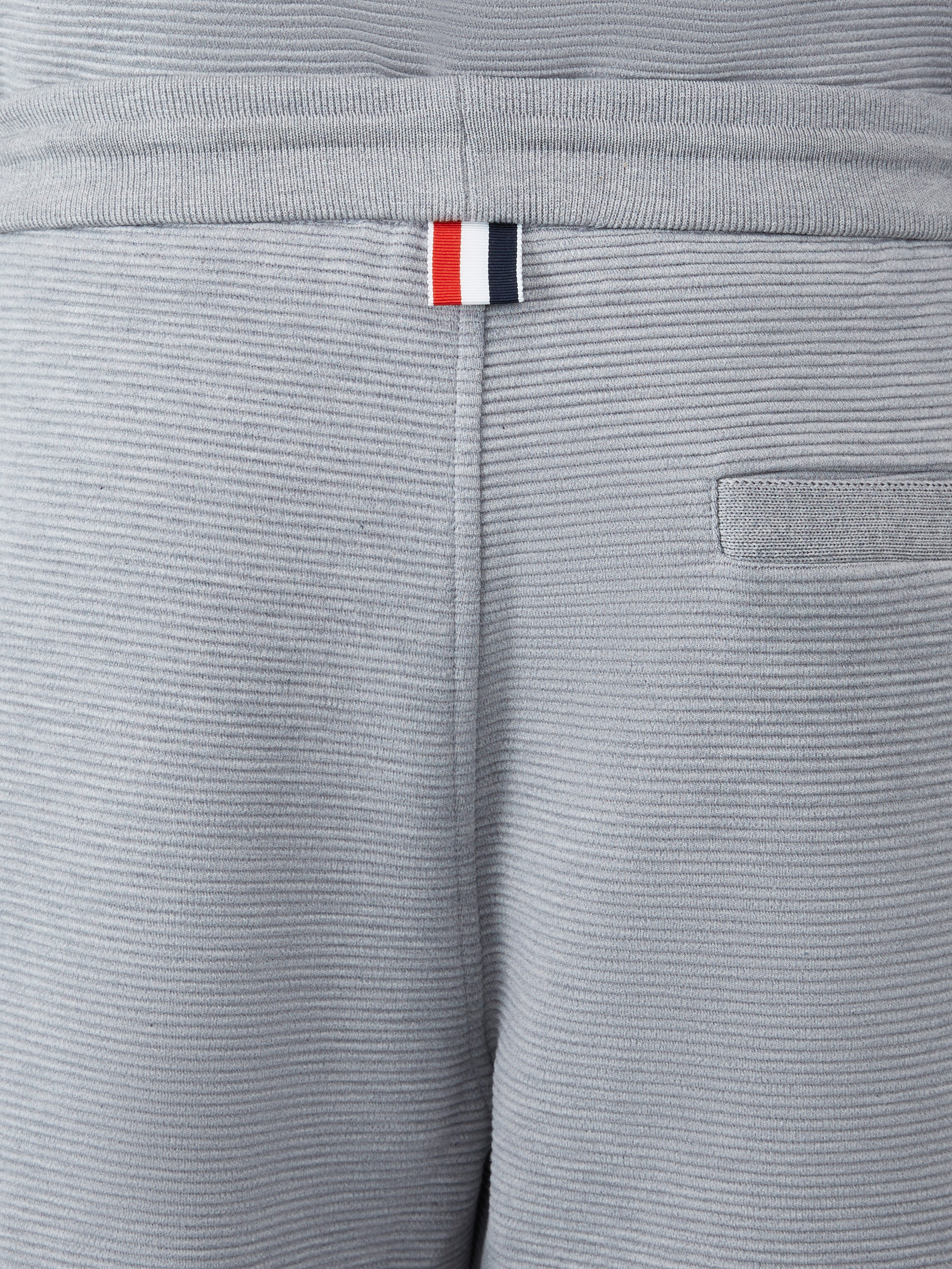 Light Grey Cotton Ottoman Rib 4-Bar Sweatshort - 6