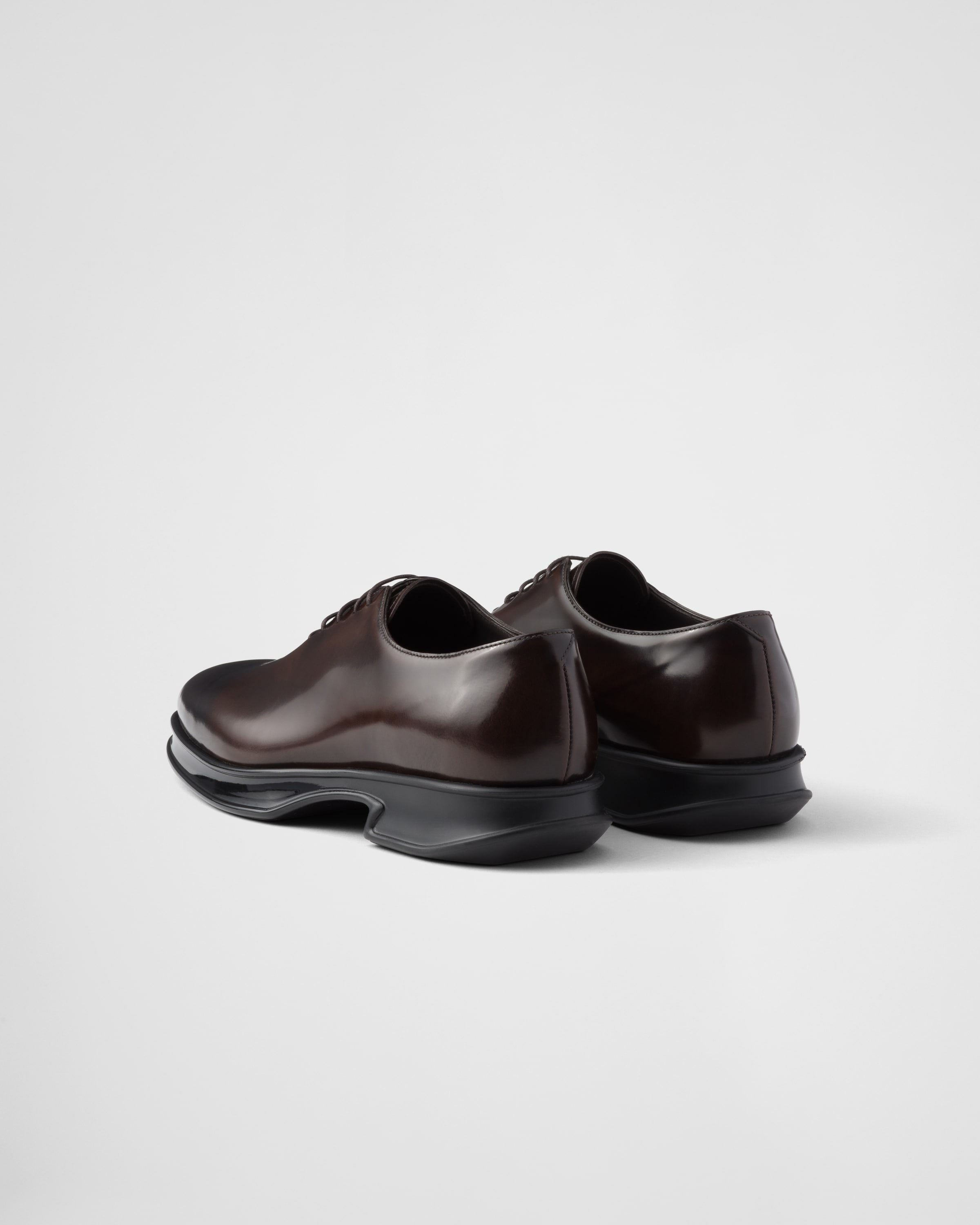 Brushed leather lace-up shoes - 5