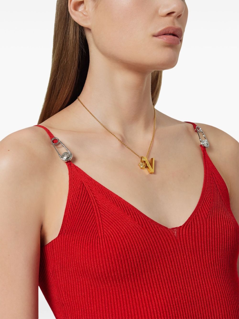 safety pin suspender midi dress - 5