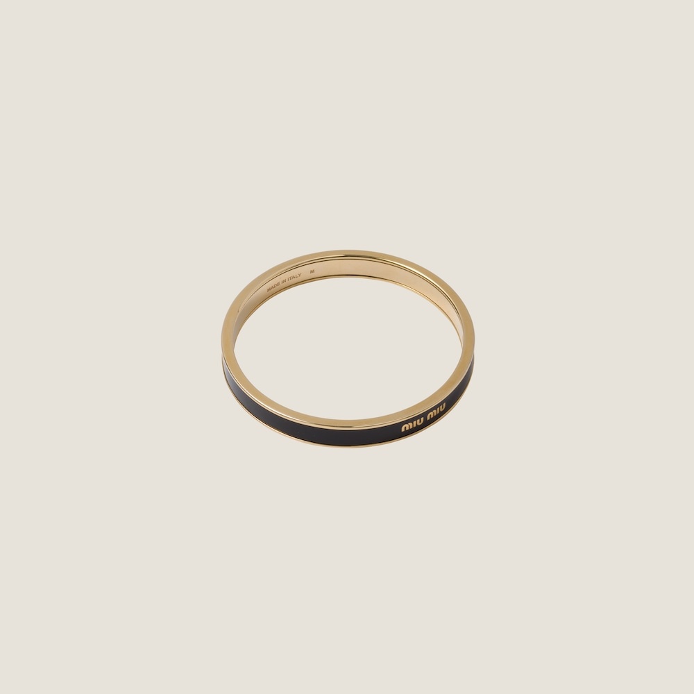Enameled metal bangle bracelet - 3