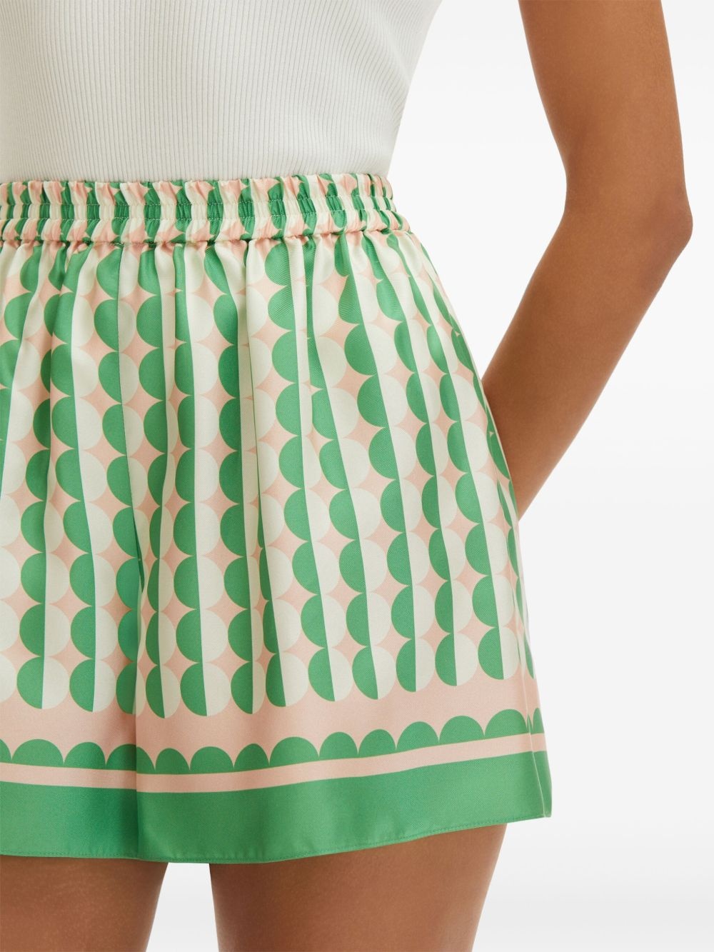 geometric pattern shorts - 5