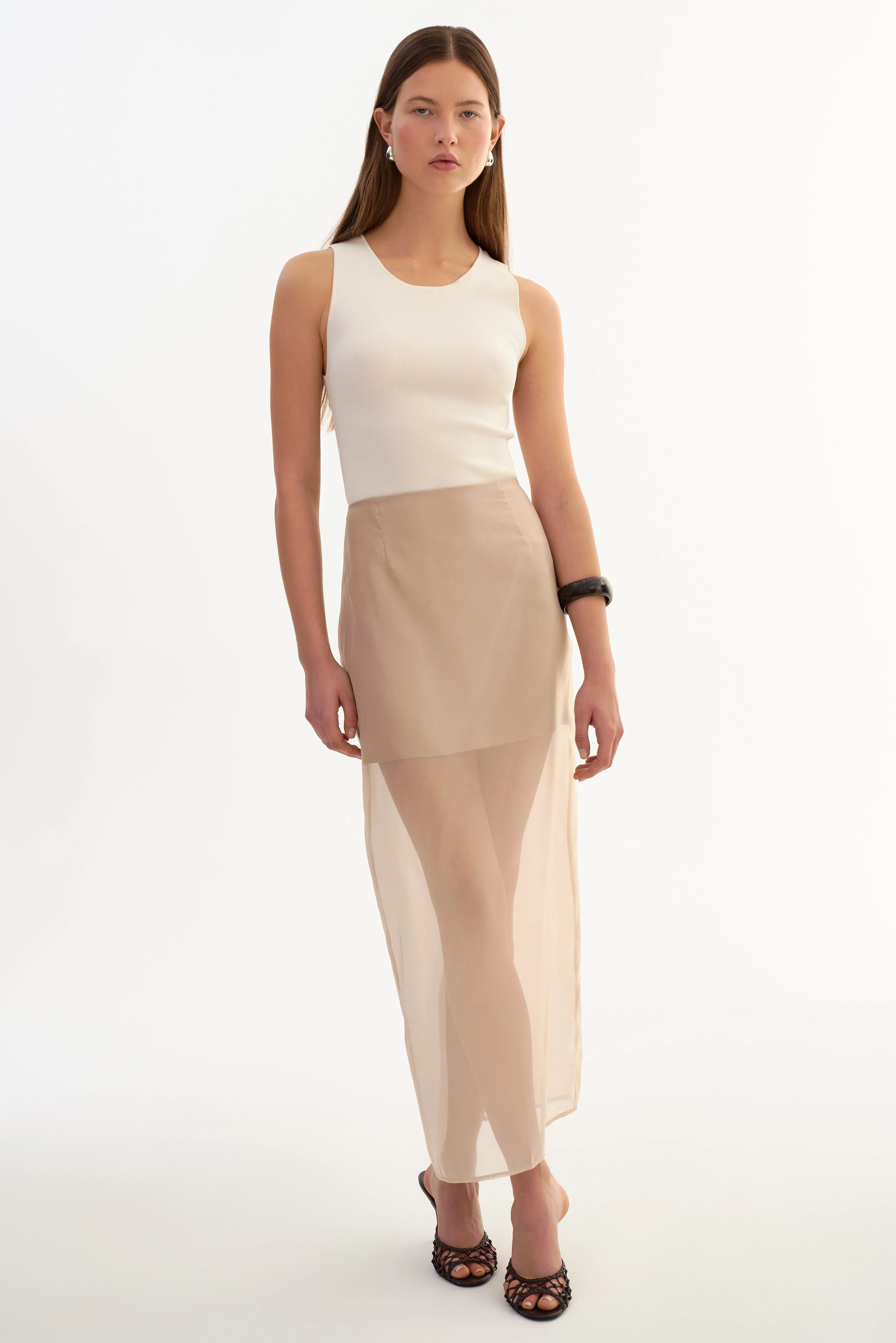 FARLEY | Sheer Organza Skirt - 1
