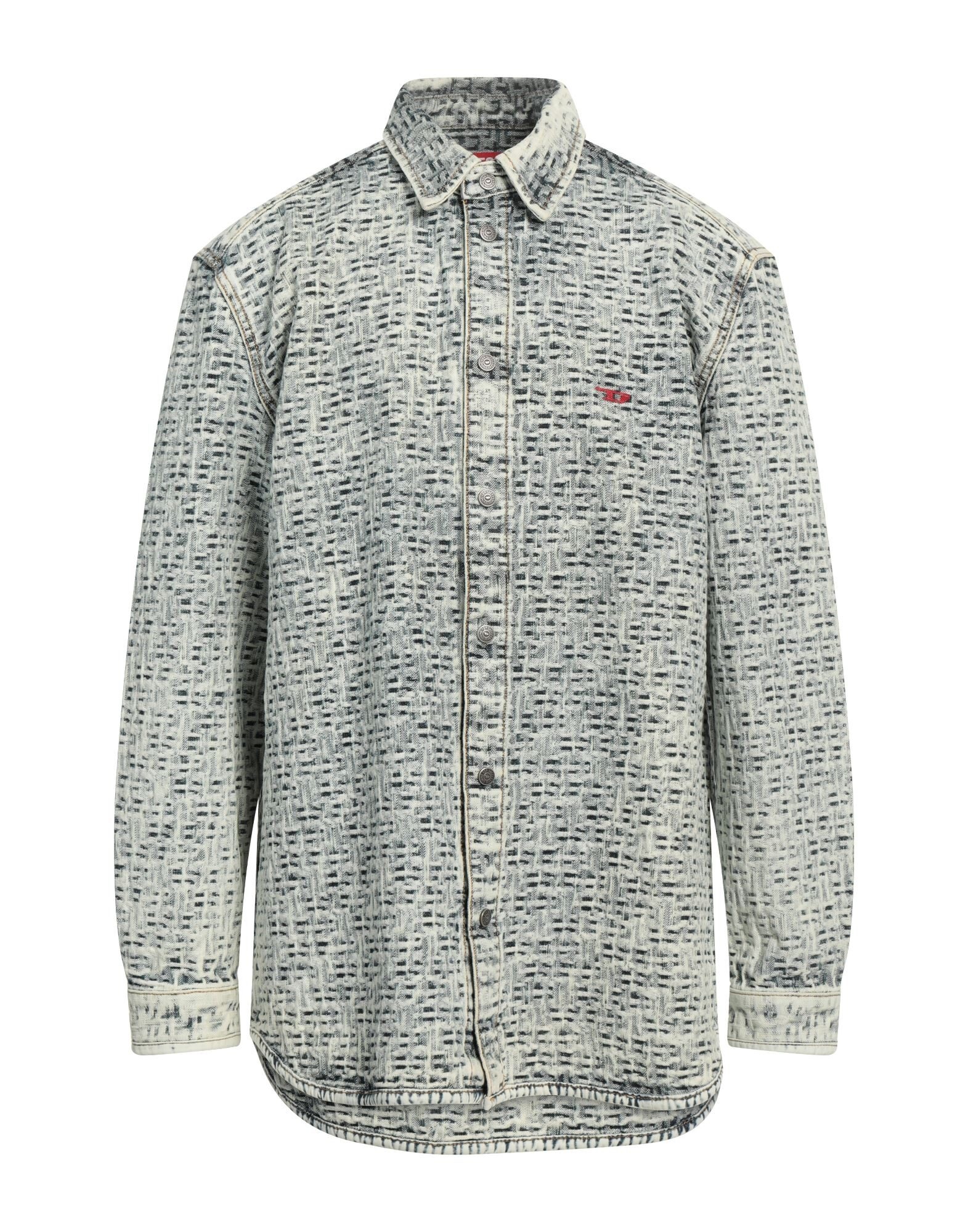 Blue Men's Denim Shirt - 1