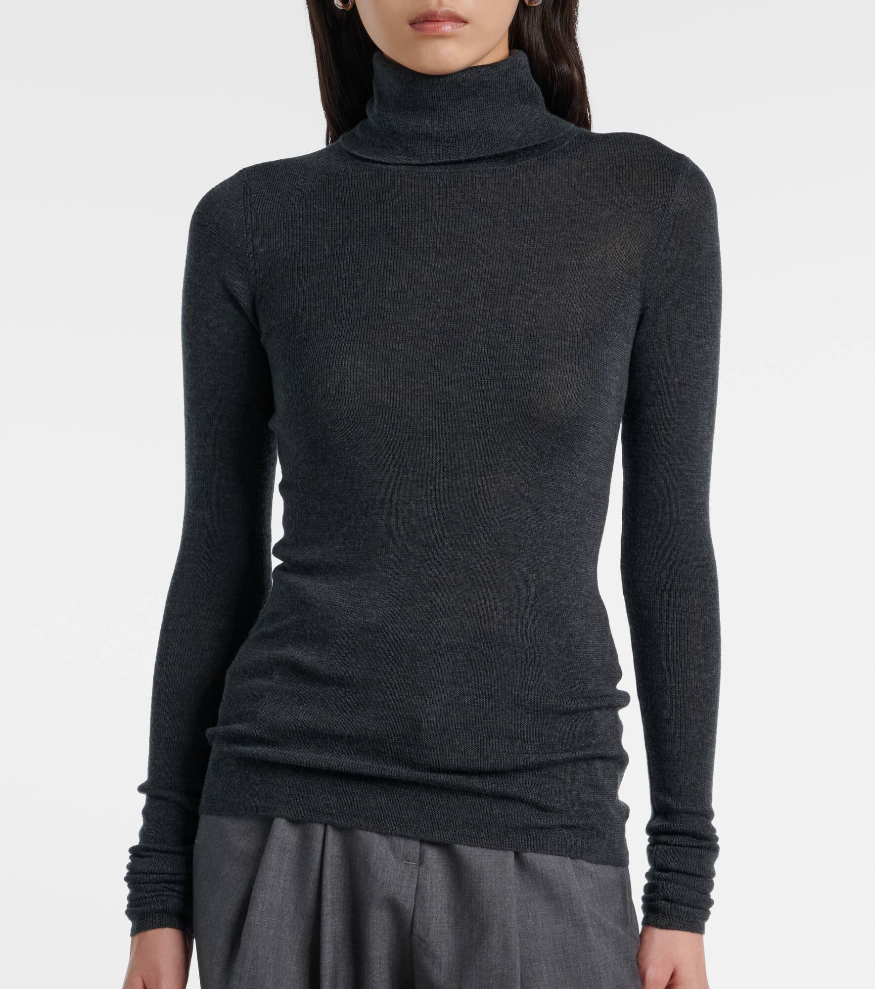 Utica Thin wool and silk turtleneck sweater - 5