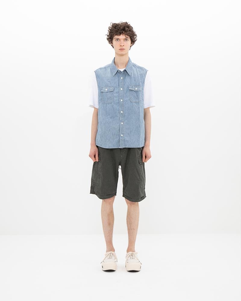 CUT OFF SHIRT CHAMBRAY INDIGO - 2