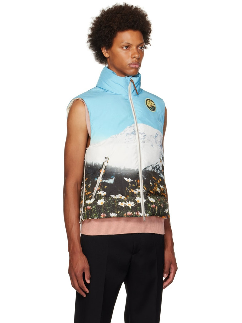 Blue Graphic Down Vest 2
