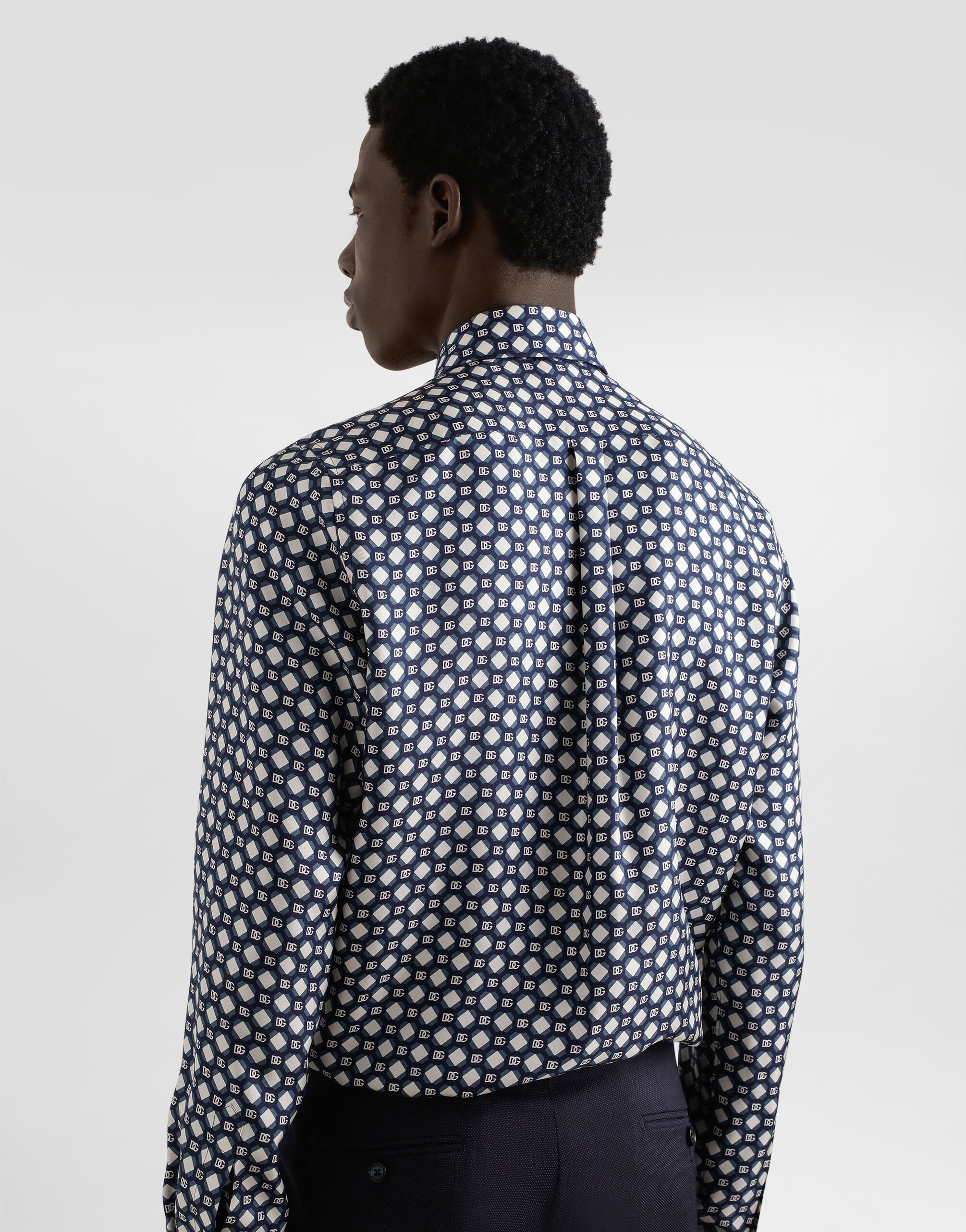 Printed silk twill martini shirt - 3