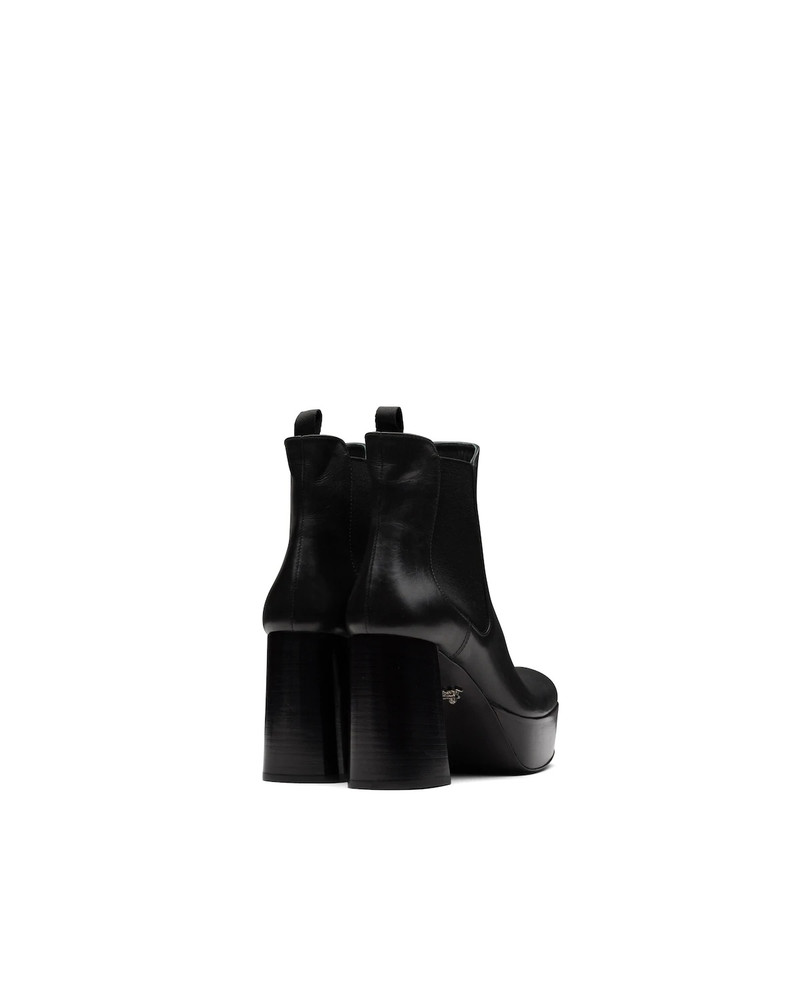 Leather platform booties 3