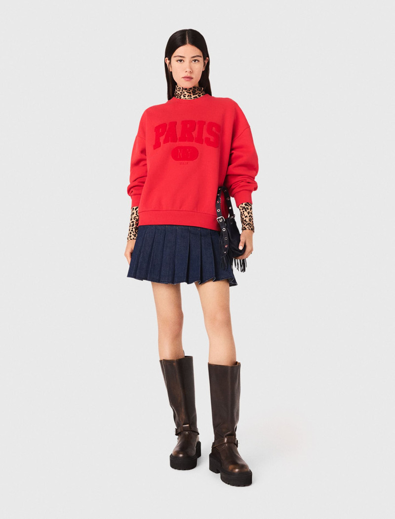 maje Paris New York Lettering Sweatshirt outlook