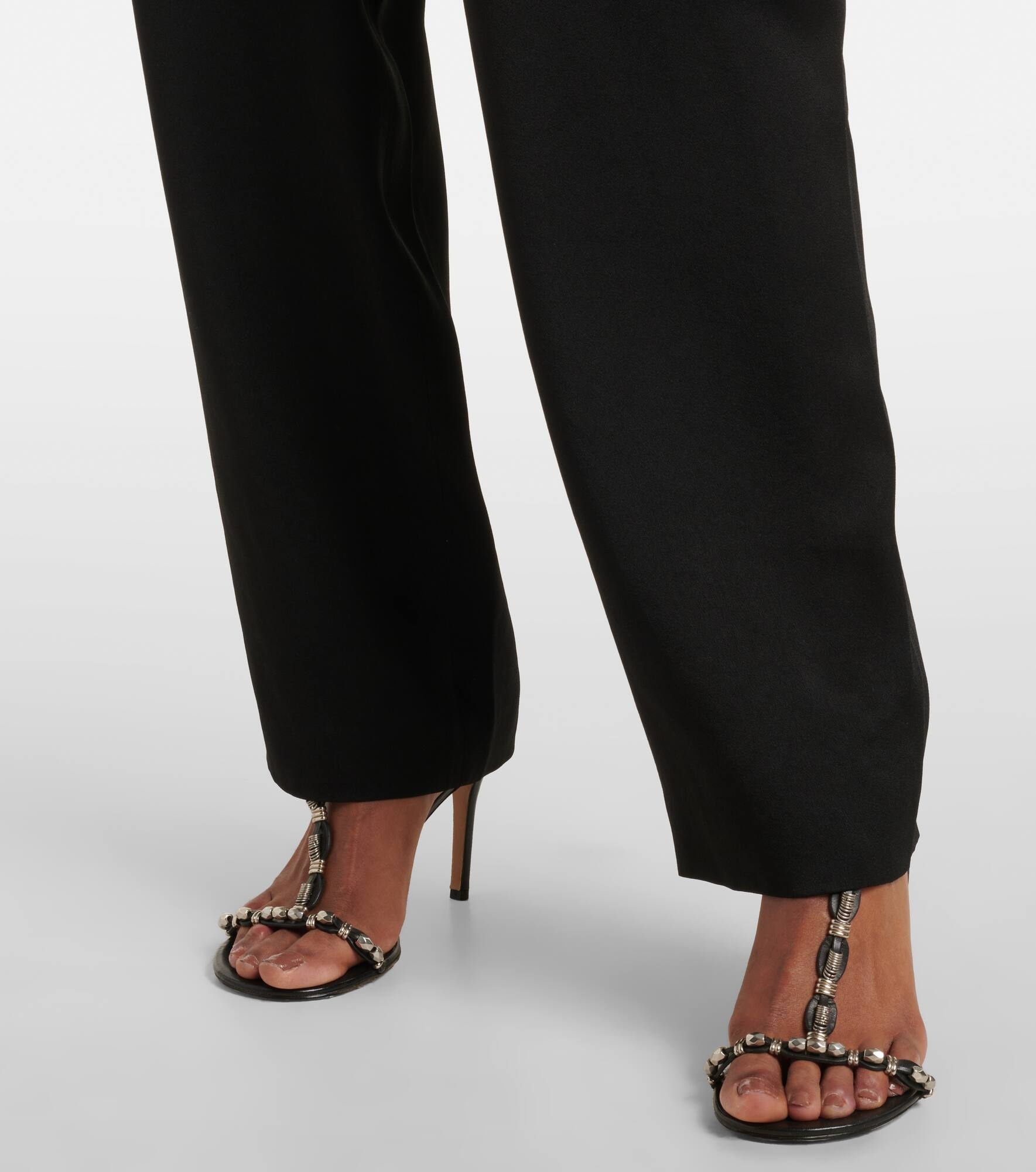 Kendry satin wide-leg pants - 5