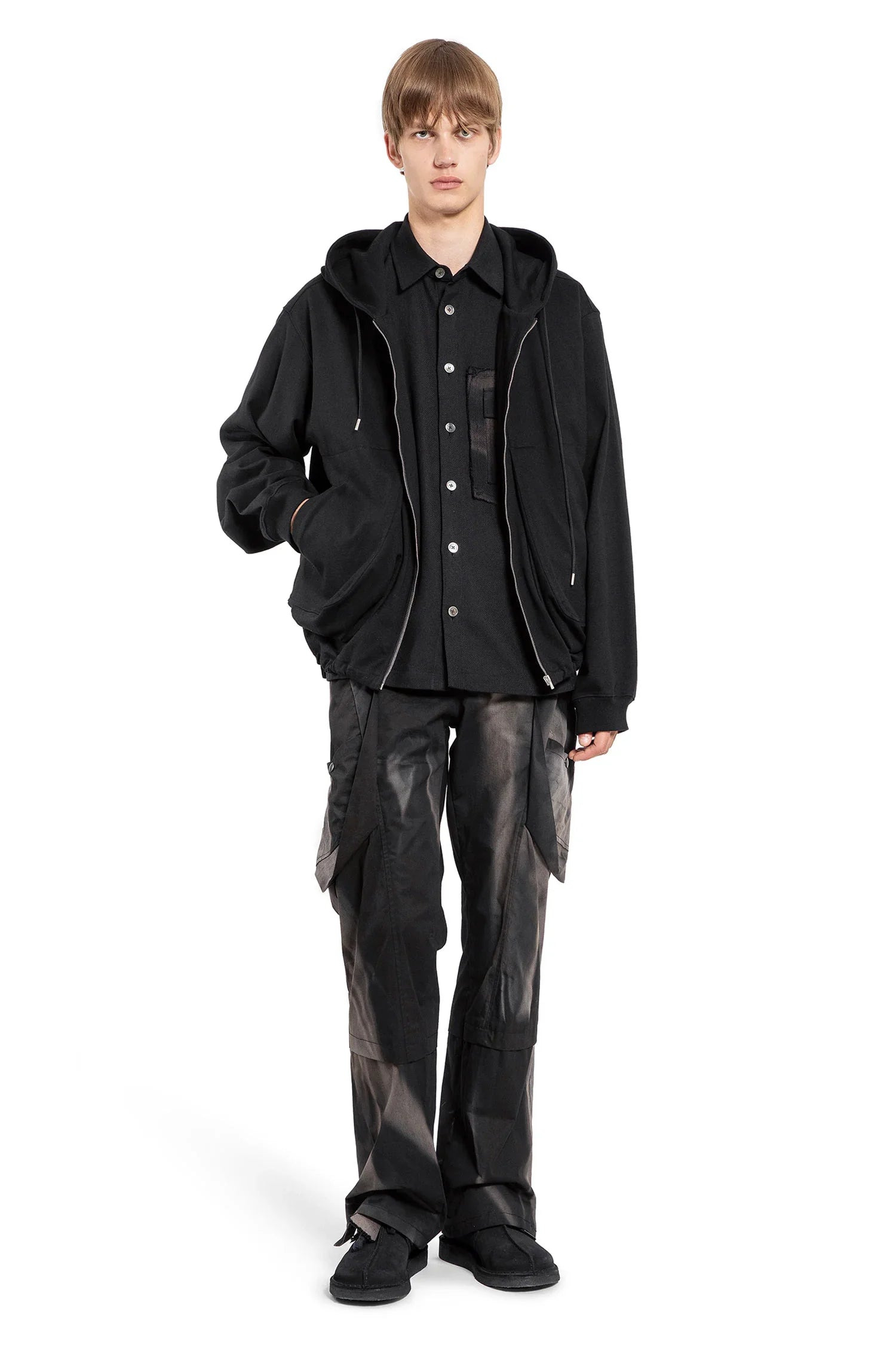 Draped-Pocket-Zip-Up-Hoodie - 4