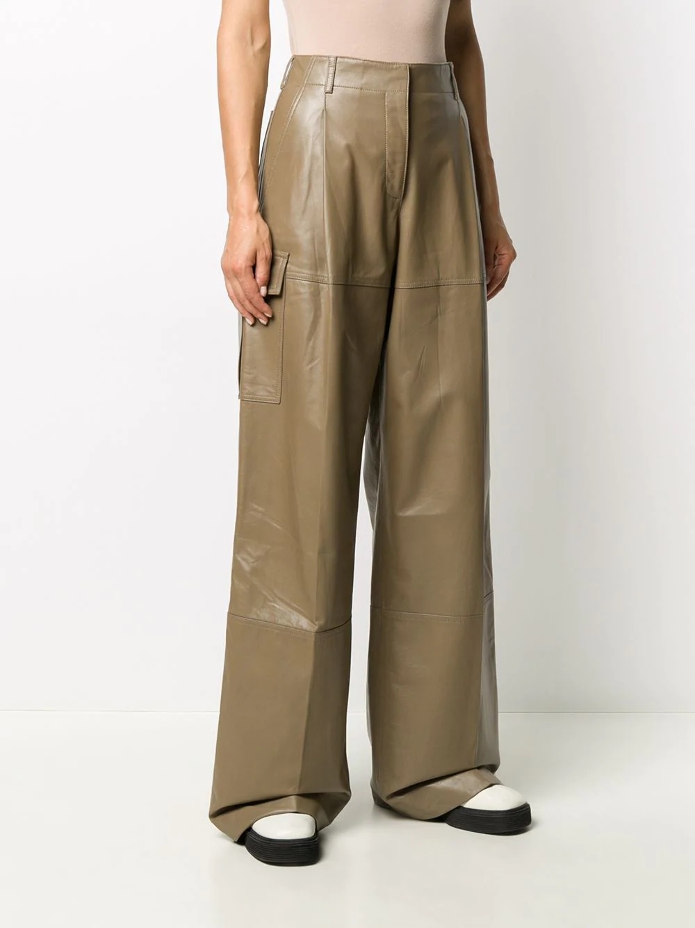 high-waisted wide leg trousers - 3