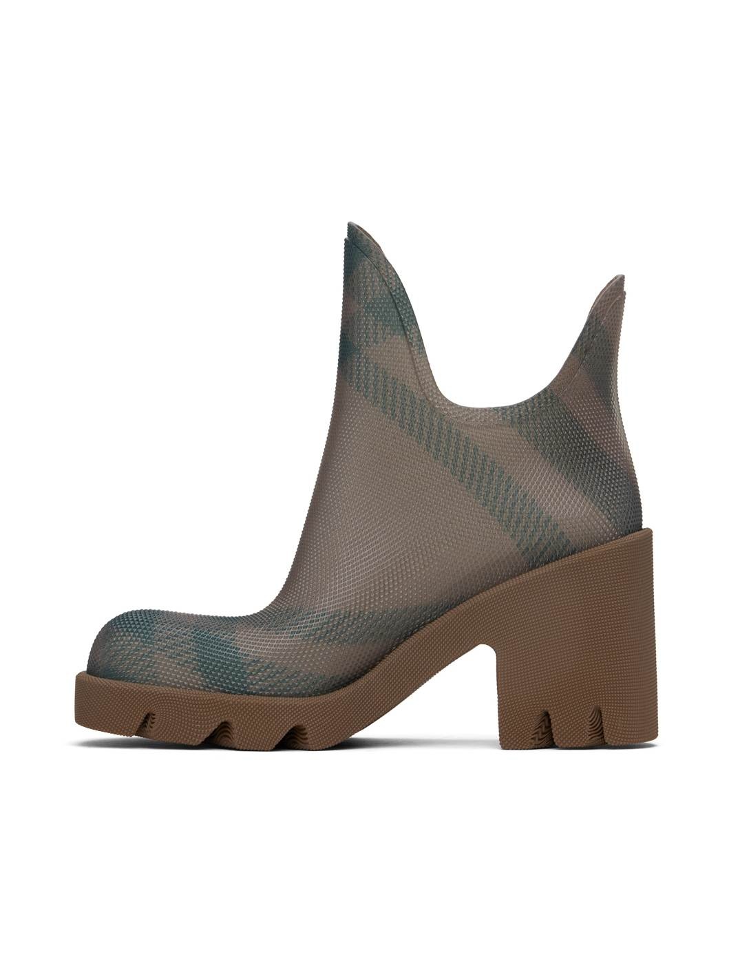 Brown Rubber Marsh Heel Boots - 3
