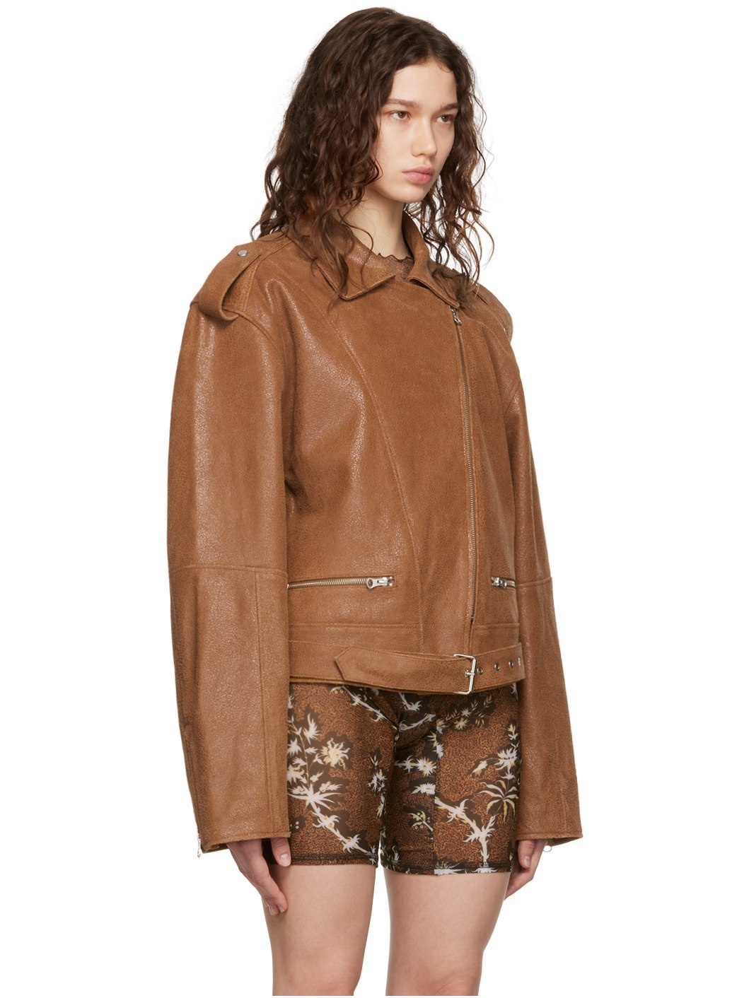 Brown Juku Leather Jacket - 2