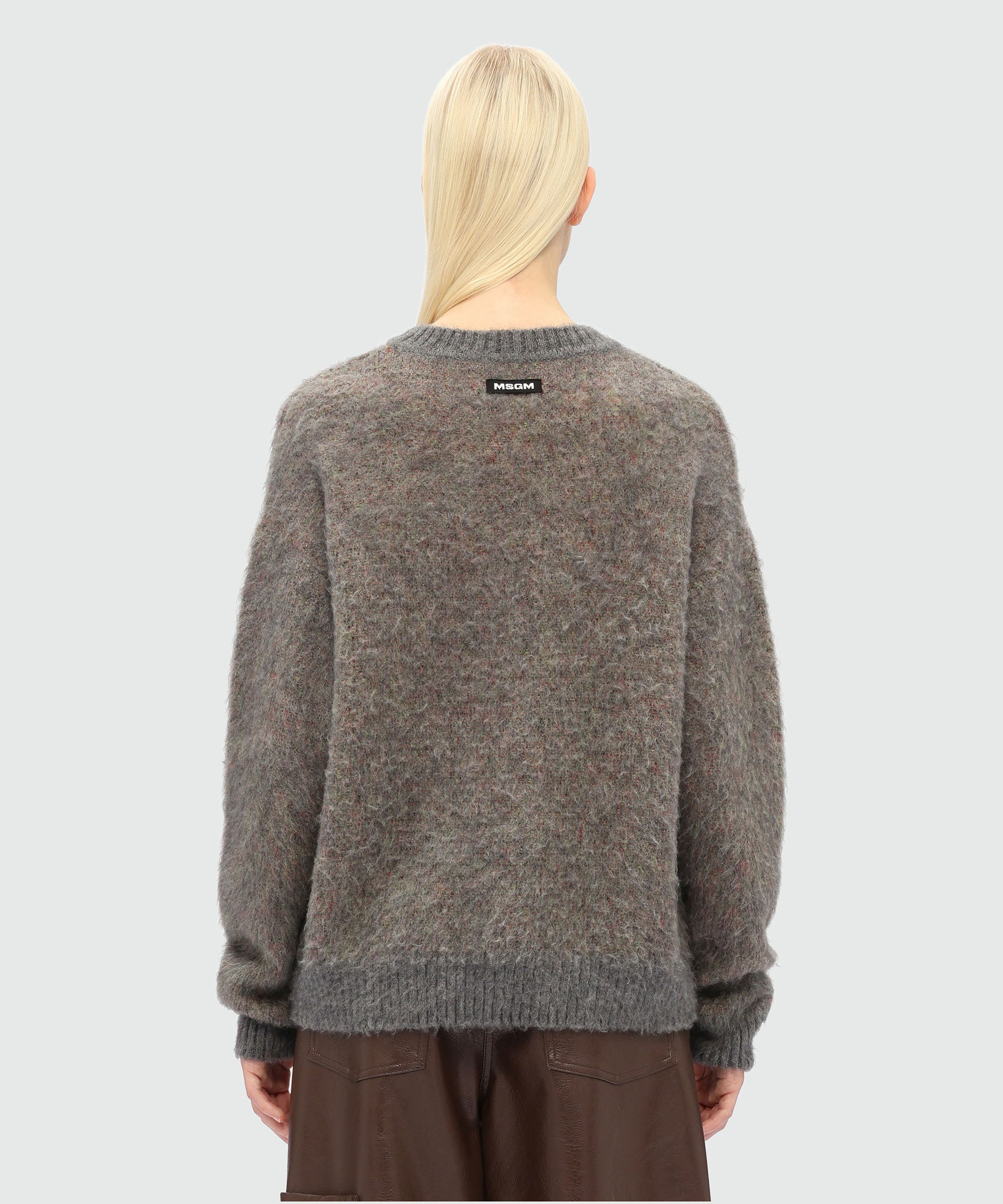 Charcoal sweater with "Roses Bouquet" graphic - 3