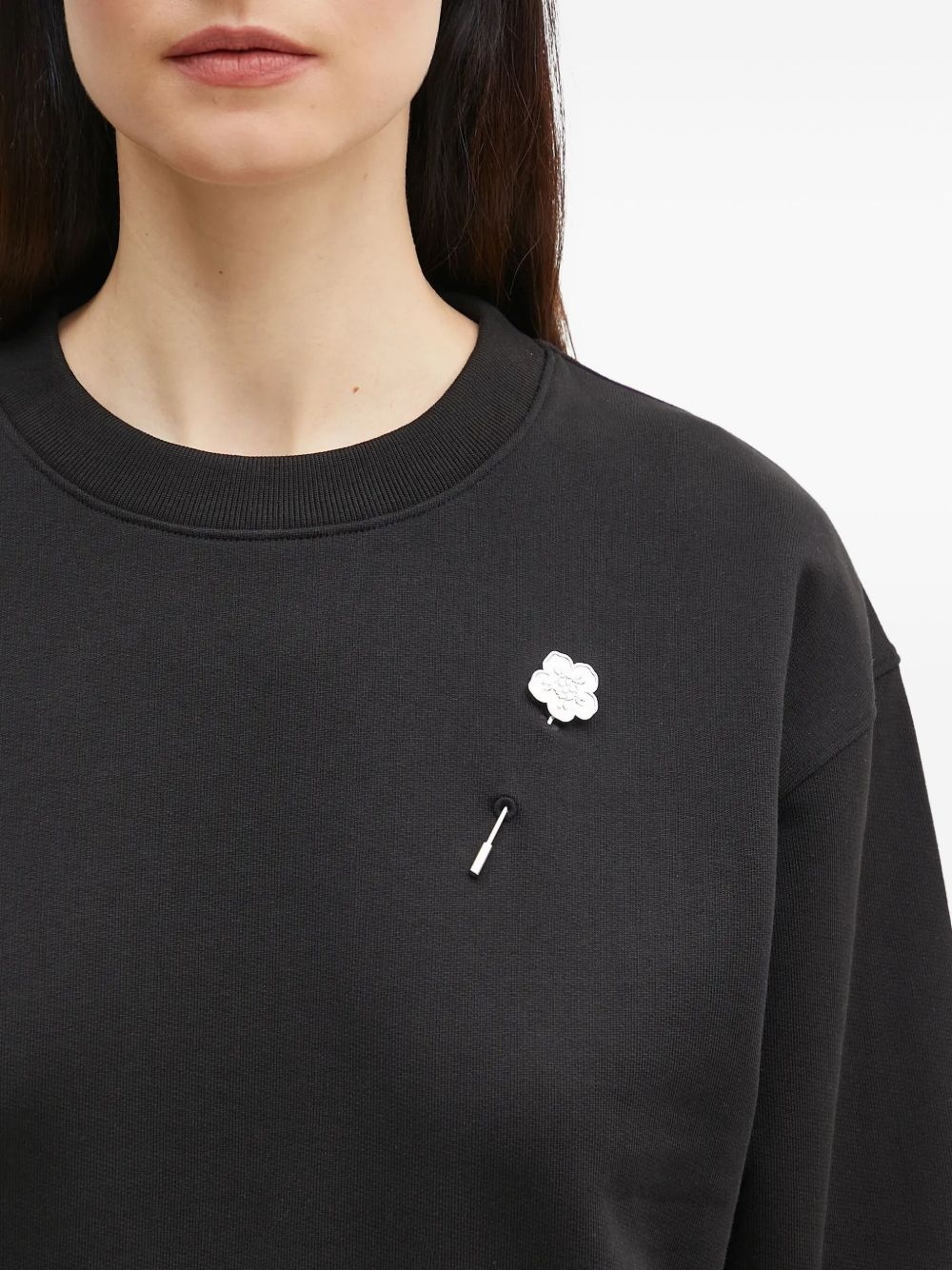 flower-pin sweatshirt - 5