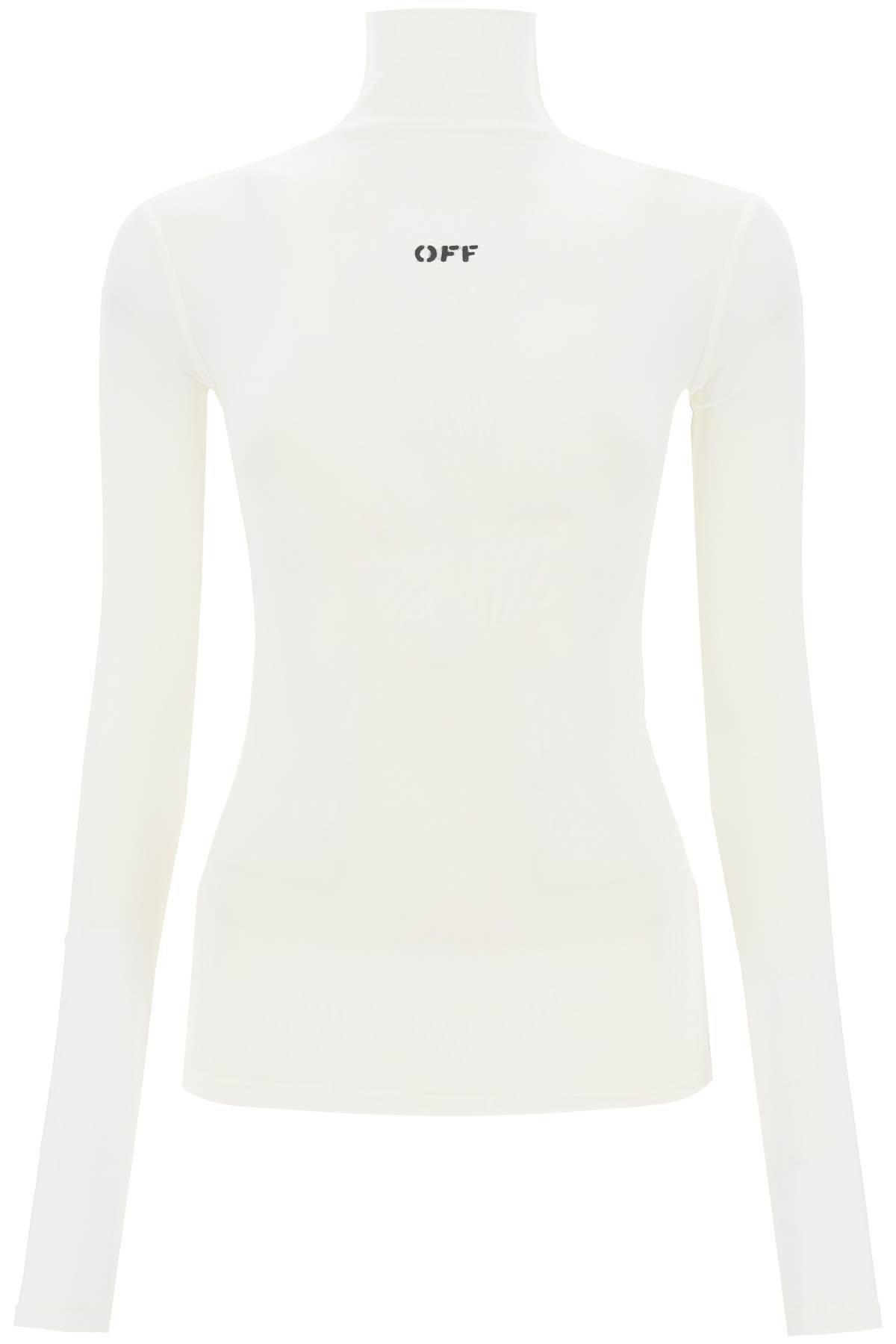 FUNNEL-NECK T-SHIRT WITH OFF LOGO - 1