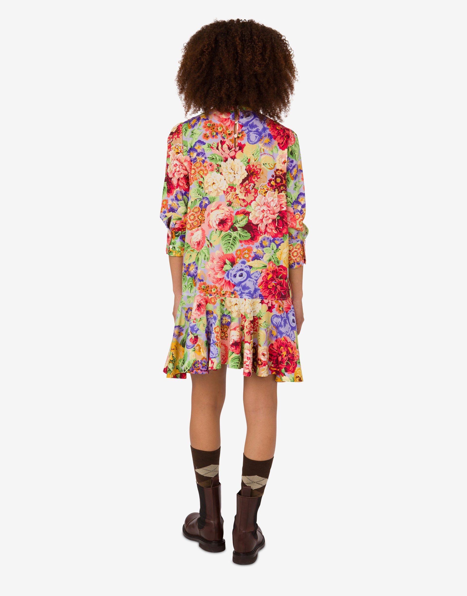 PRINTED COTTON POPLIN DRESS - 3