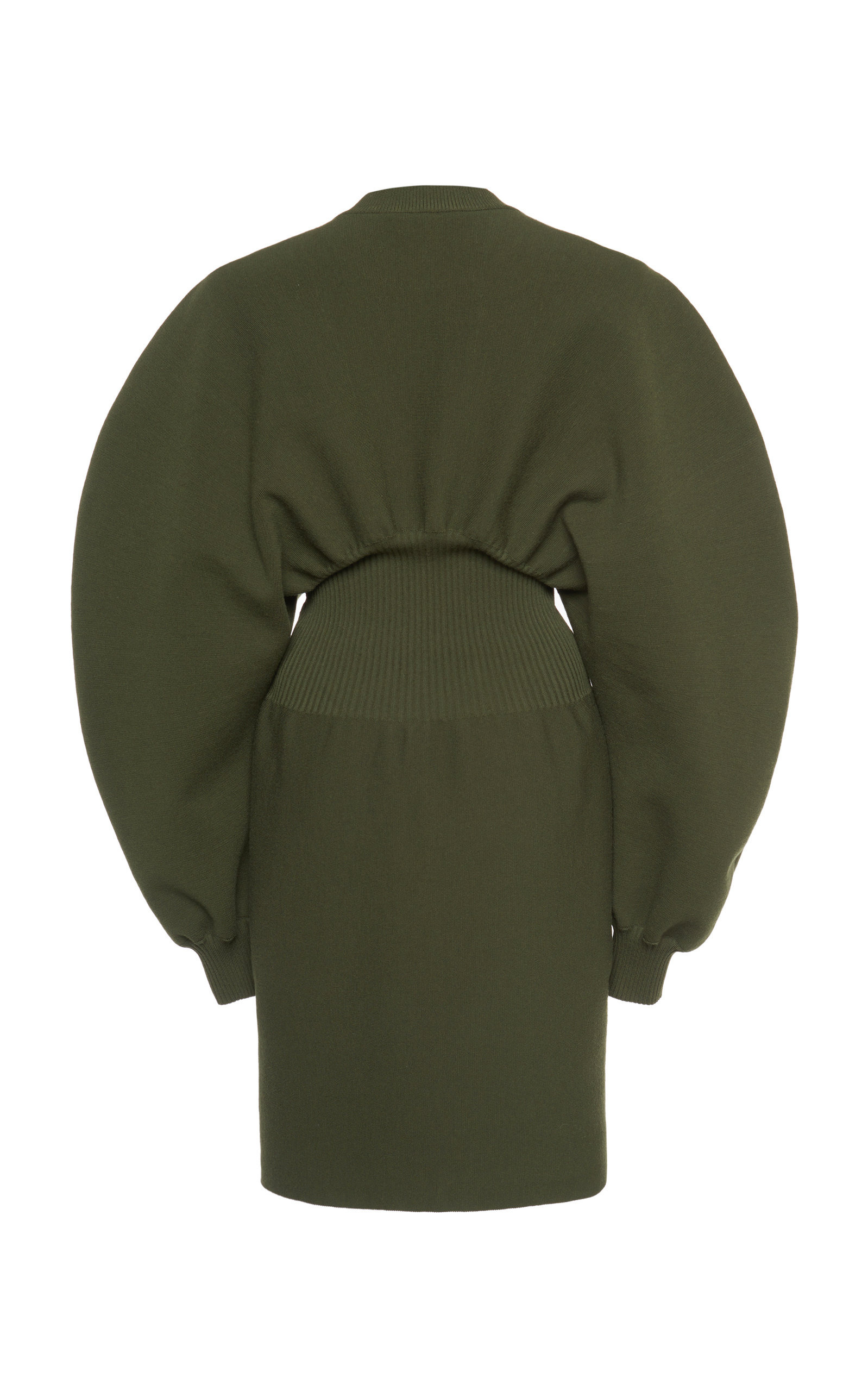Wool Knit Mini Dress green - 3