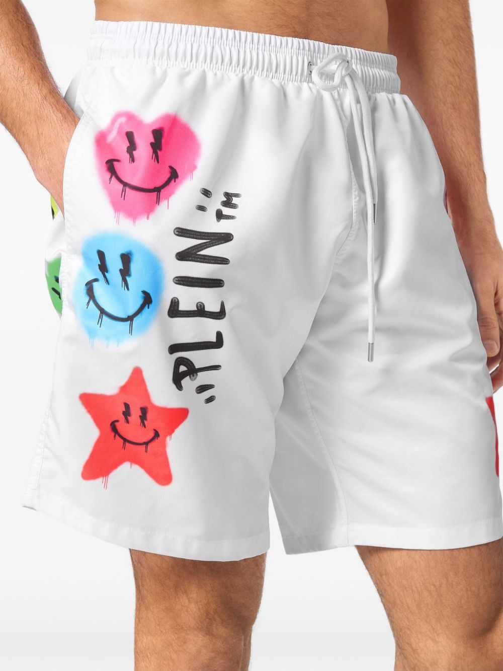 graphic-print swim shorts - 4