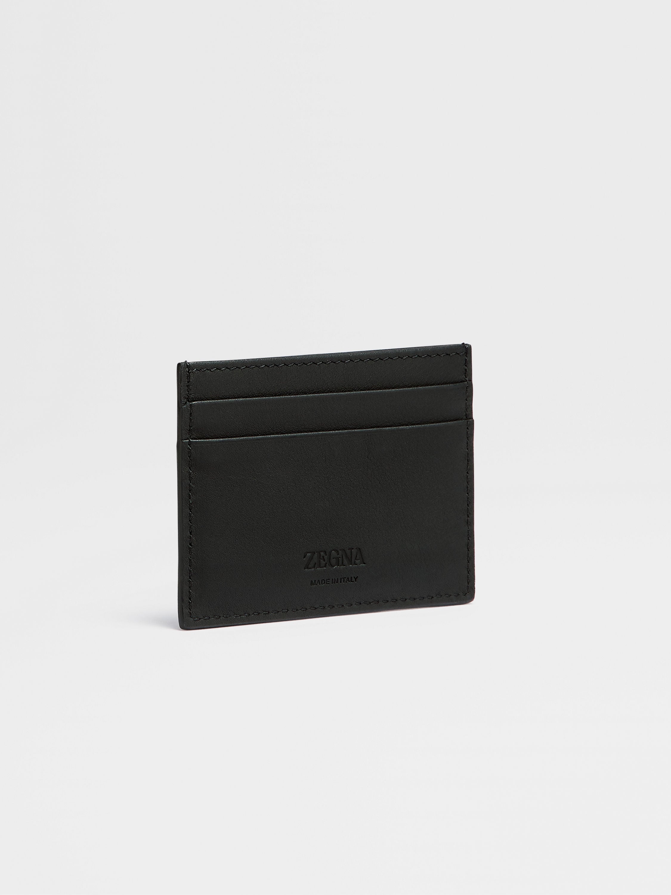 BLACK LEATHER CARD CASE - 3