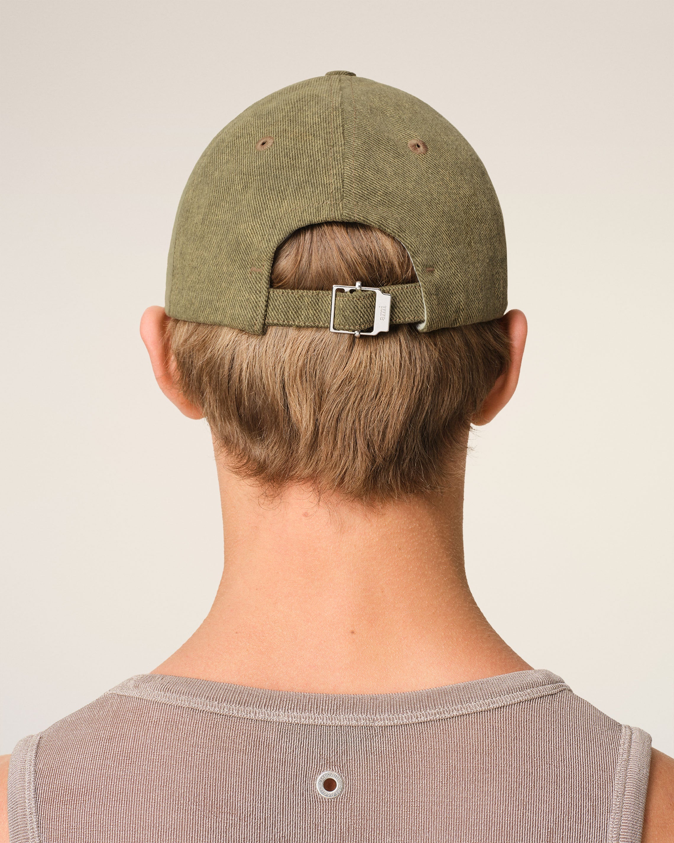GREEN COTTON AMI DE COEUR EMBROIDERY CAP - 6