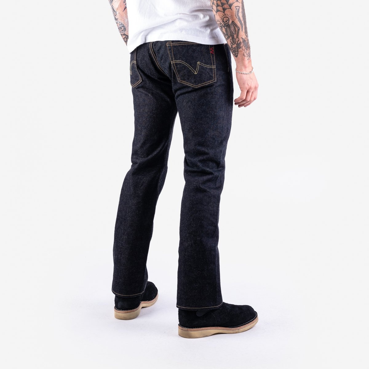 IH-888S-19L 19oz Left Hand Twill Selvedge Denim Medium/High Rise Tapered Cut Jeans - Indigo - 3
