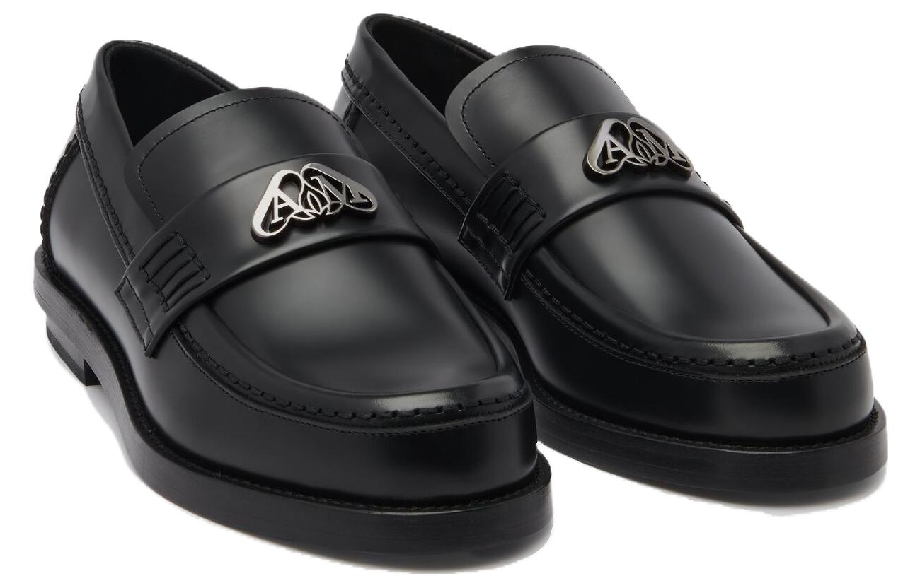 (WMNS) Alexander McQueen Seal Loafer 'Black Gun Metal 783218WIES31081 - 2