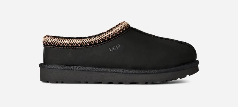 ® Women's Tasman Nubuck Sheepskin Slippers in Black - 1