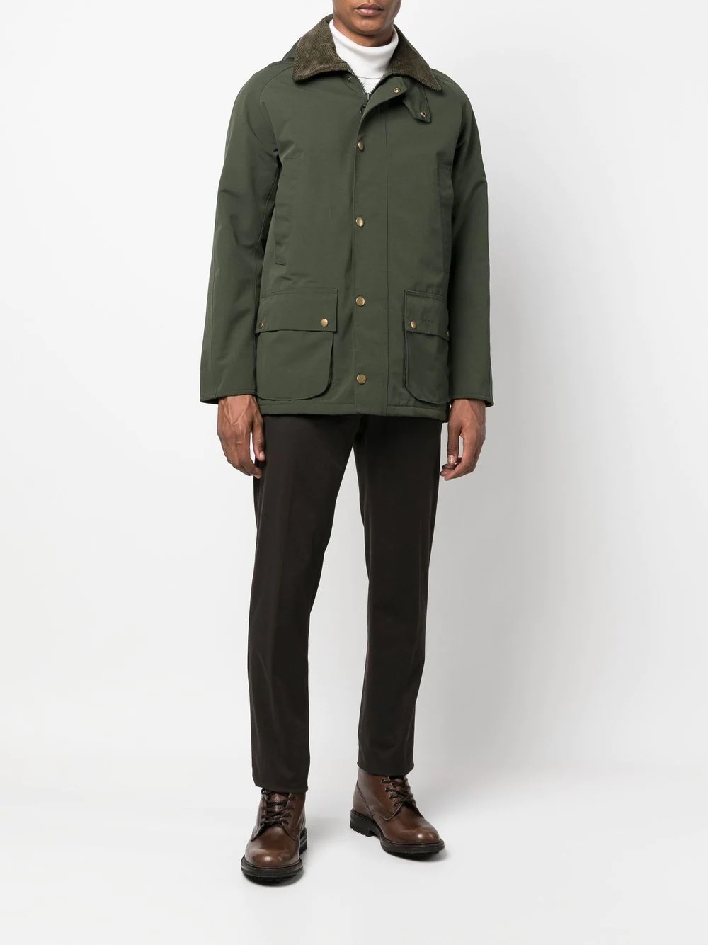 collared wax jacket - 2