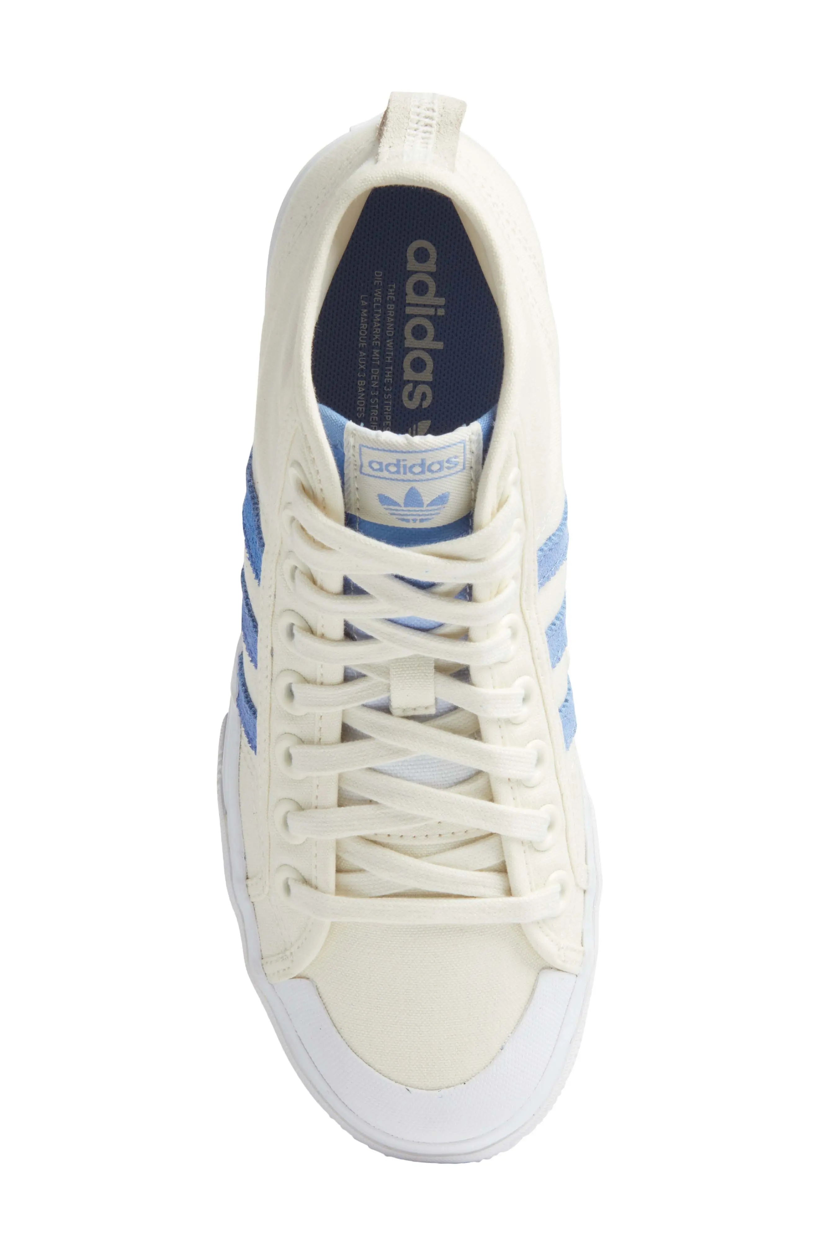 Nizza Mid Platform High Top Sneaker in White/Blue /White - 5