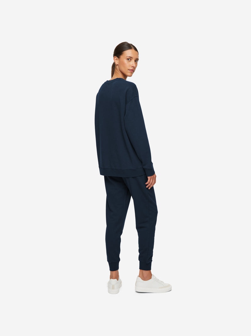 Women's Sweatshirt Quinn Cotton Modal Stretch Navy - 4