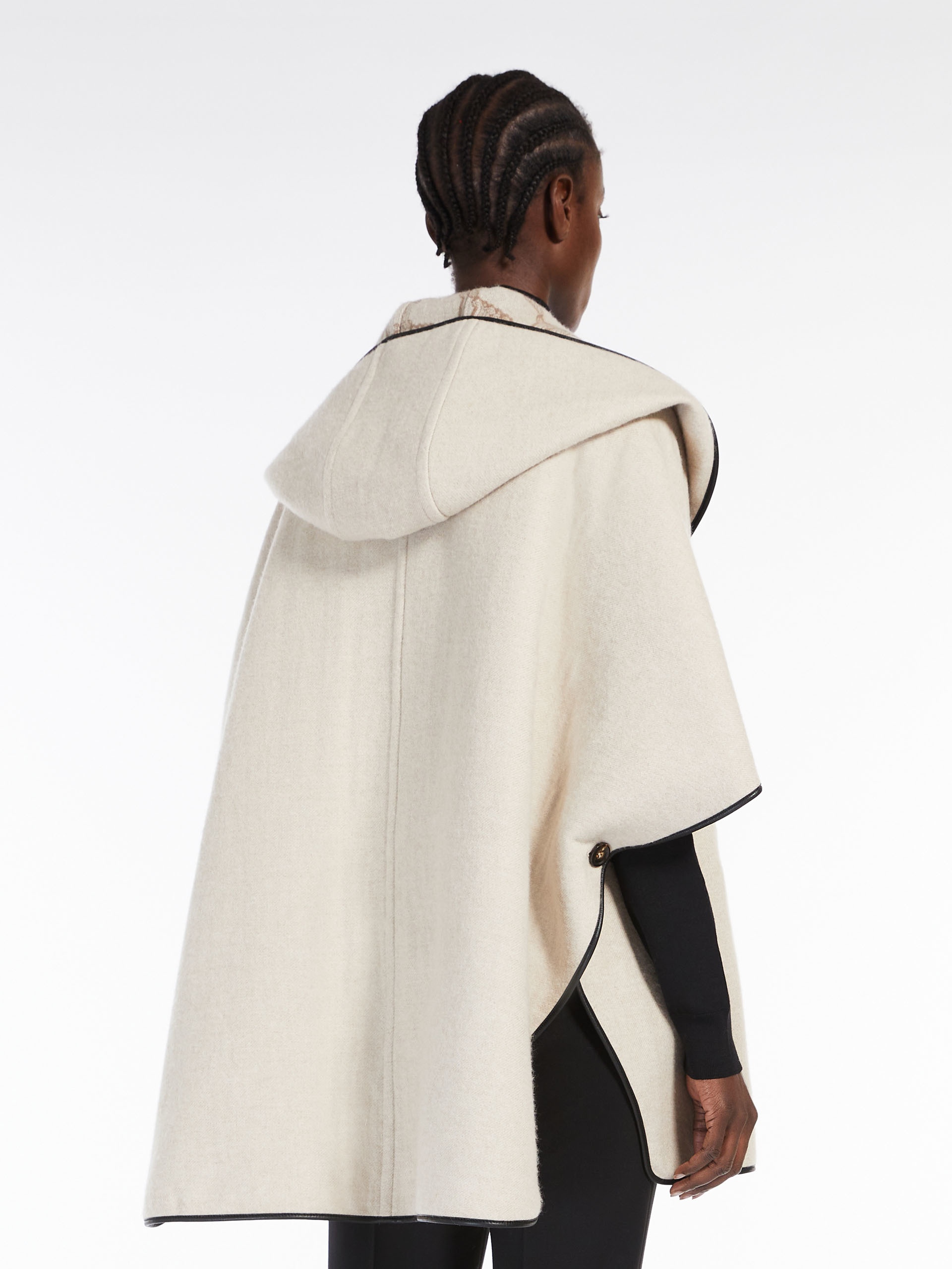 RESEDA Wool and cashmere cape - 4