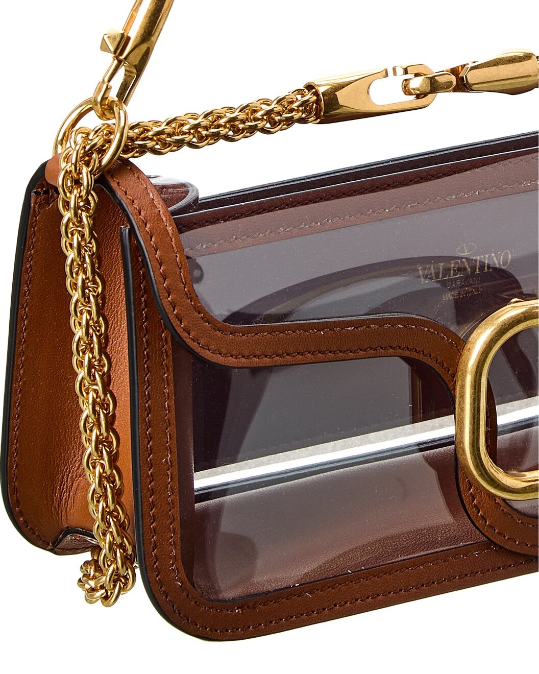 Valentino VLogo Loco Leather & Vinyl Shoulder Bag - 3