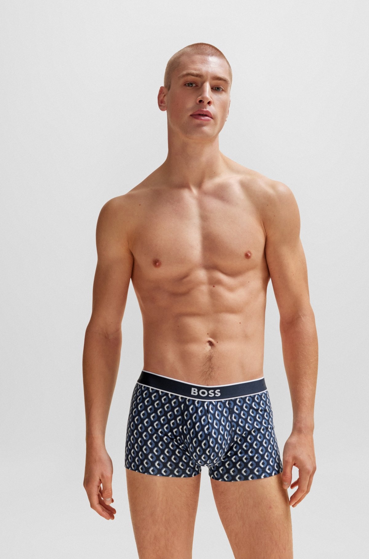 STRETCH-COTTON REGULAR-RISE TRUNKS WITH SEASONAL PRINT - 2