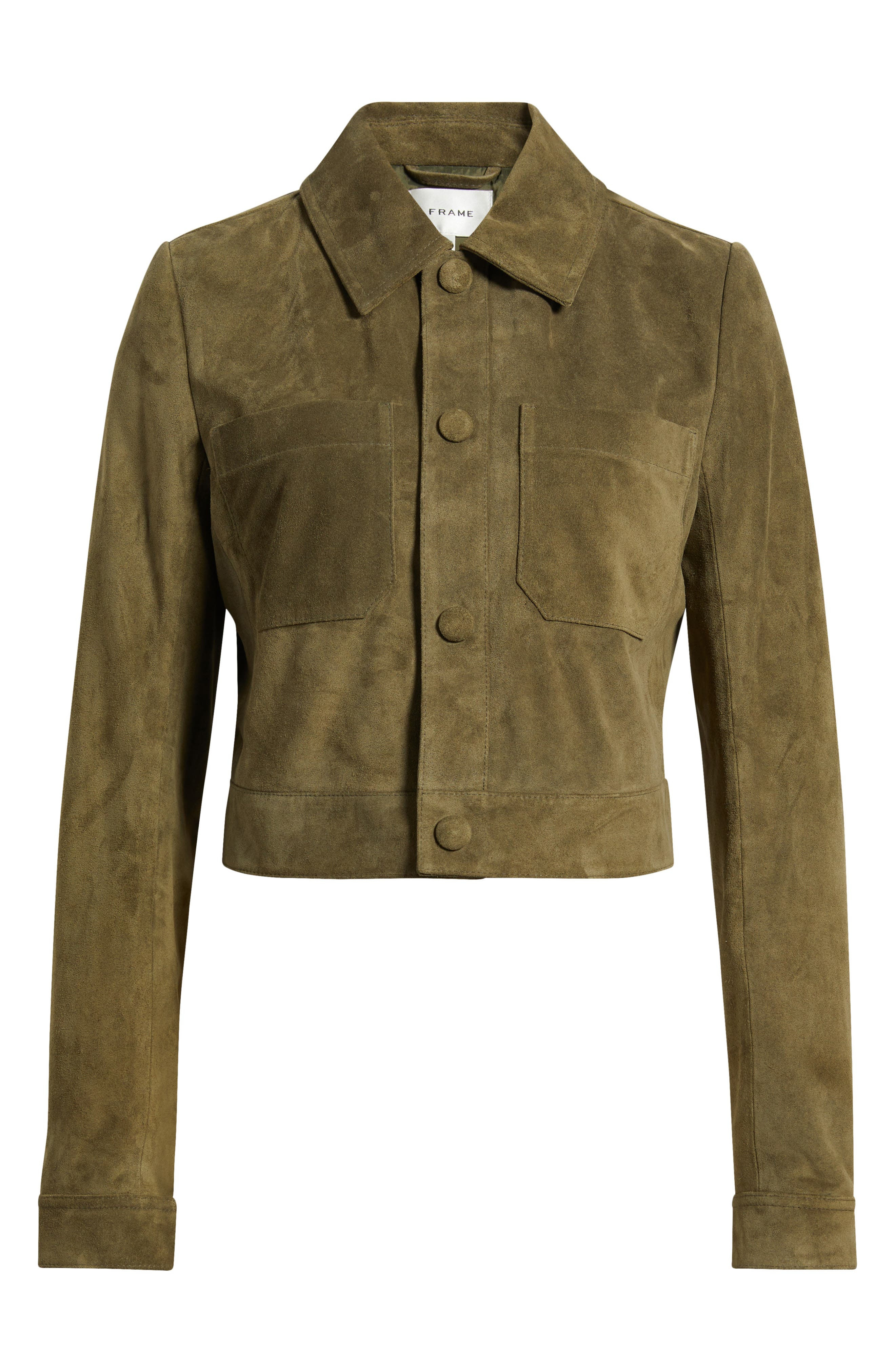 FRAME The Small Suede Jacket in Cypress at Nordstrom - 6