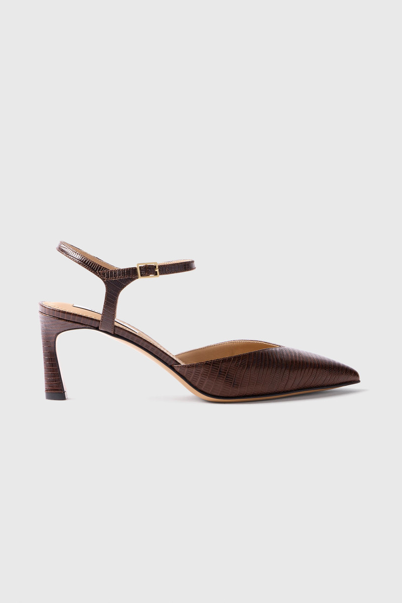 Venosa Lizard-Embossed Leather Heels 65 1