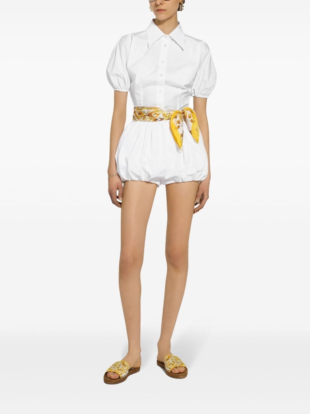 short puff-sleeves shirt - 2