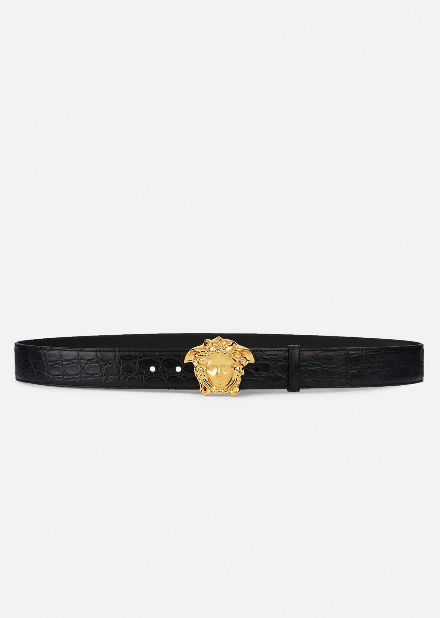 La Medusa Croc Leather Belt - 1