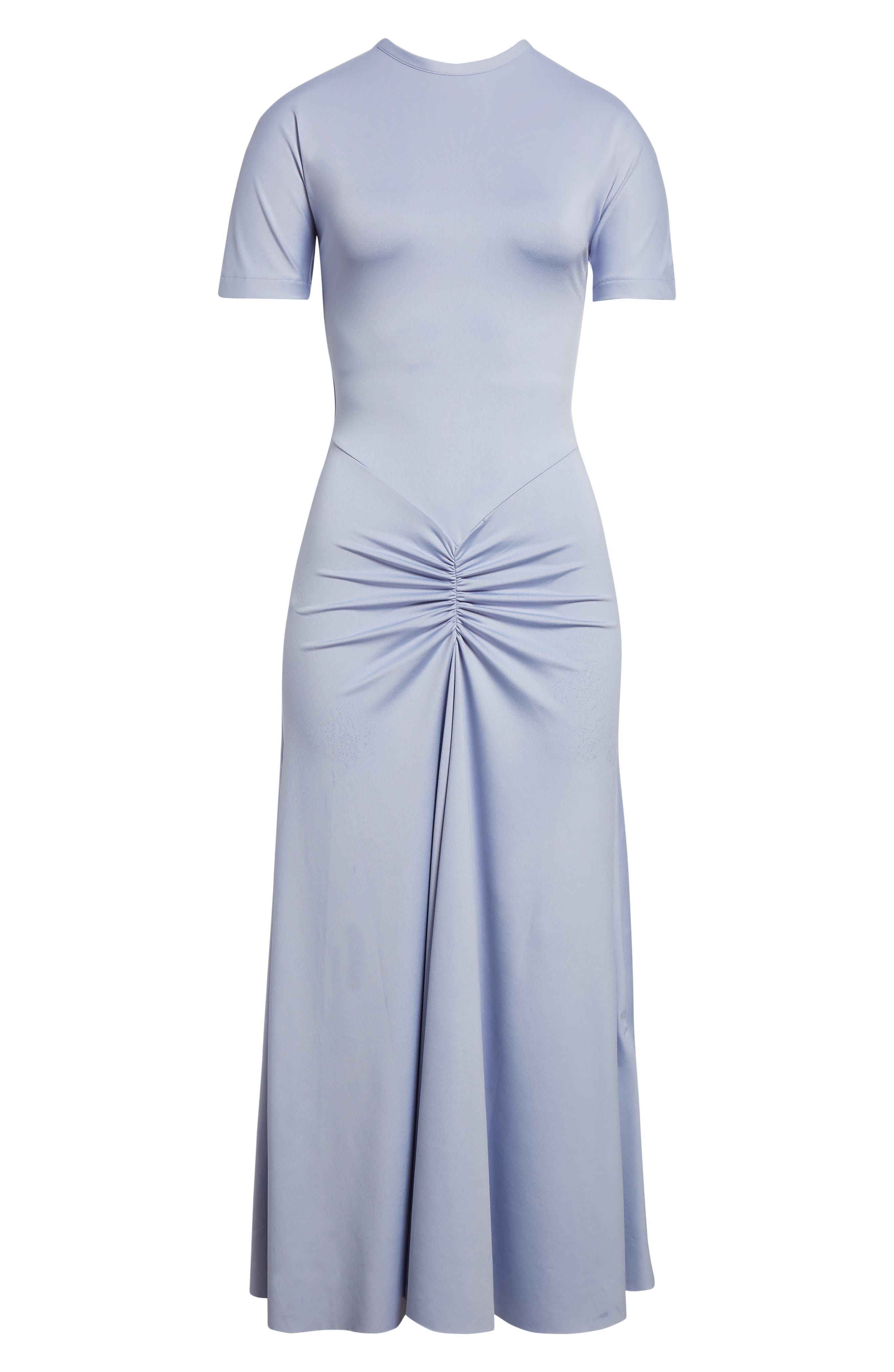 Victoria Beckham Gathered Detail T-Shirt Midi Dress in Delphinium at Nordstrom - 5