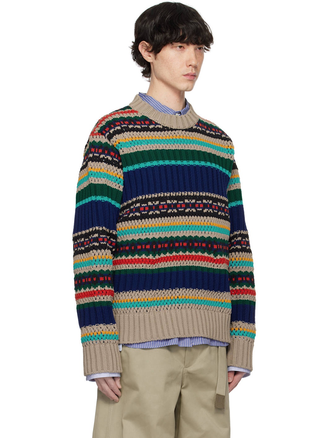【美品】 sacai Fabric Combo Knit Pullover 1 Sacai サカイ 22SS 22-06074 MA-1 Knit Pullover ドッキング