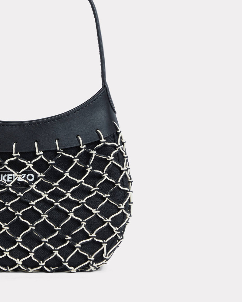 'KENZOAMA' shoulder bag in canvas and fishnet 3