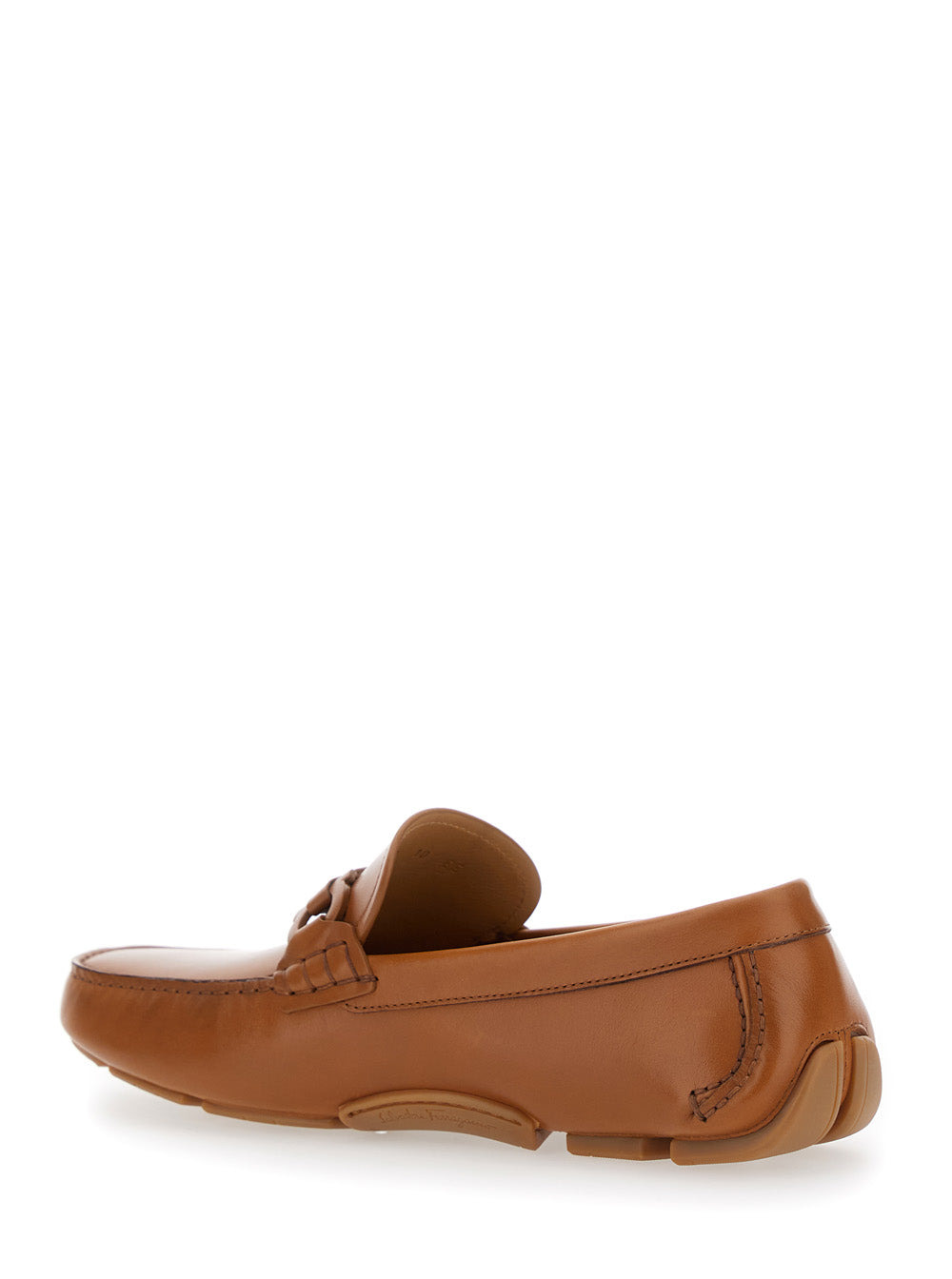 Ferragamo Men Brown Loafers With Ganicini Plaque On The Front In Leather Man - 3