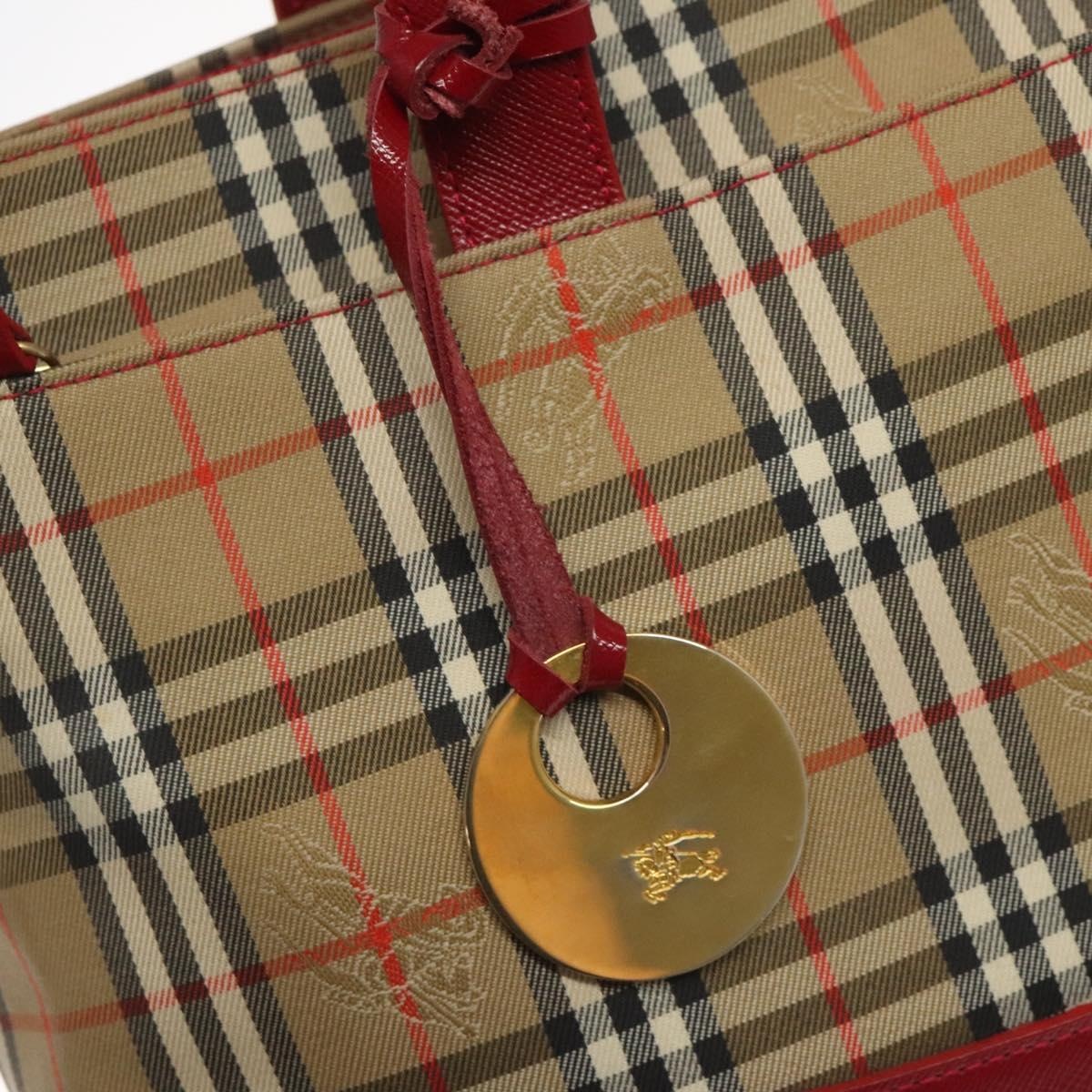 Burberry Nova Check Hand Bag Canvas Beige - 14