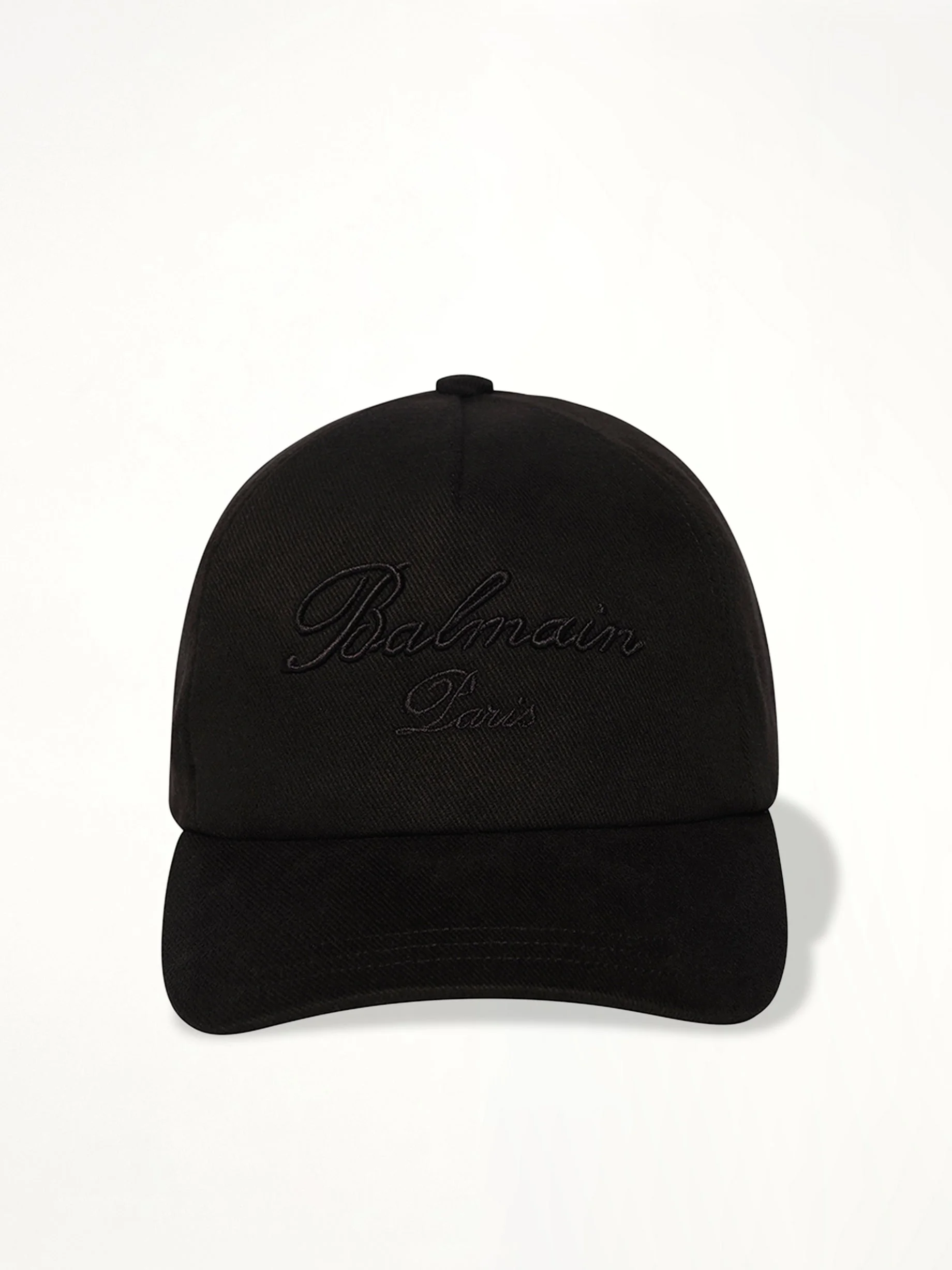 Balmain Signature Cotton Cap in Black - 1