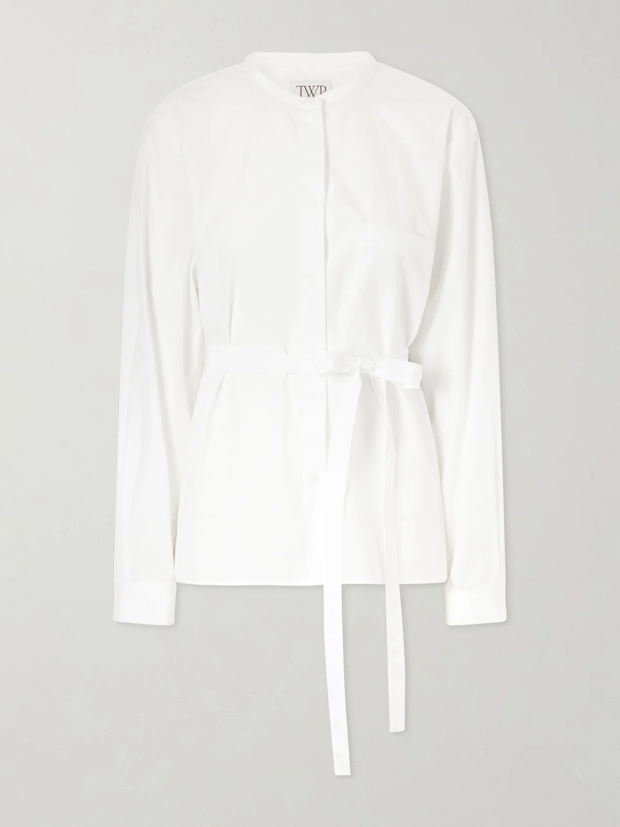 Tie-detailed Cotton Shirt - 1