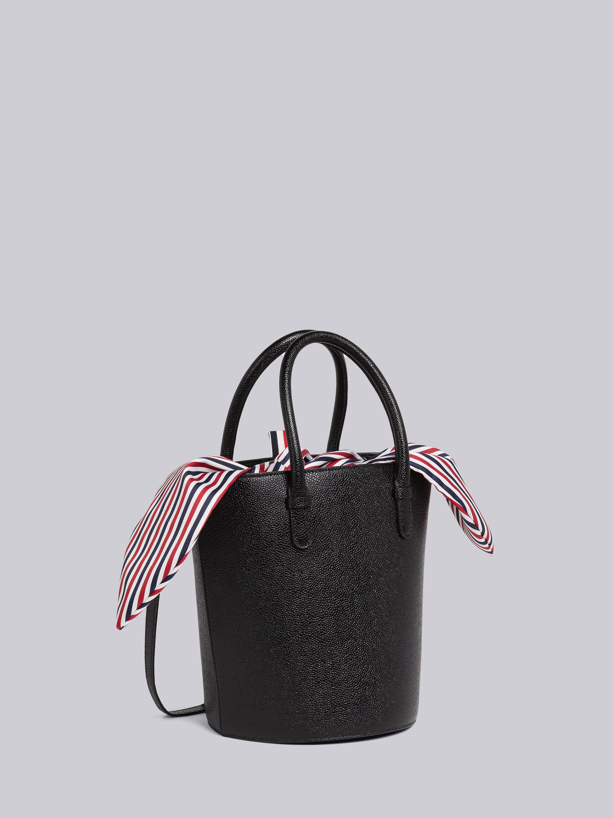 Pebble Grain Leather Bucket Bag - 3