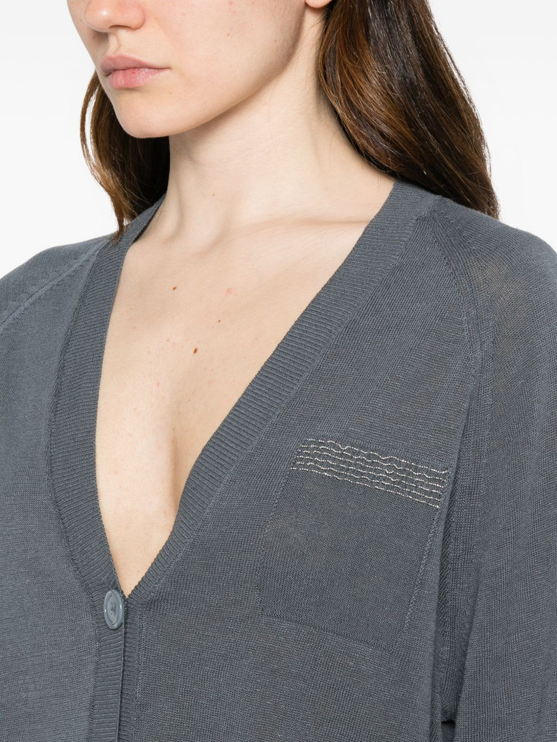 bead-embellished raglan-sleeve cardigan 5