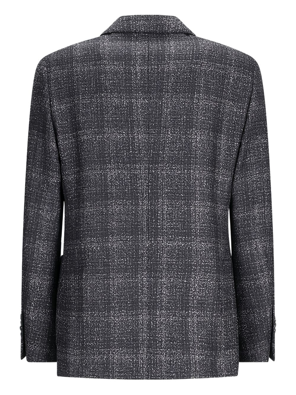 single-breasted check-print blazer - 2