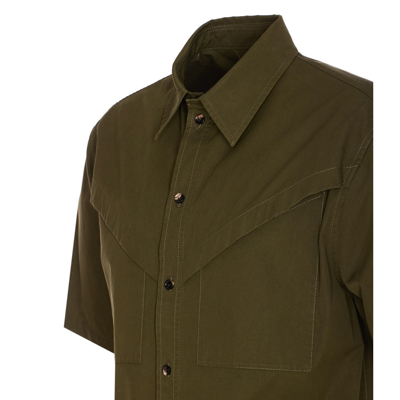 Bottega Veneta Men Cotton Twill Shirt - 3